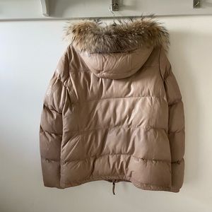 Parajumpers leather puffer jacket